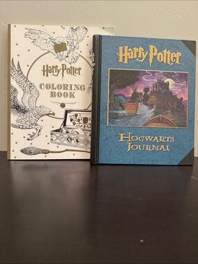 Warner Bros. Harry Potter Blue Hogwarts Journal with Cream Coloring Book
